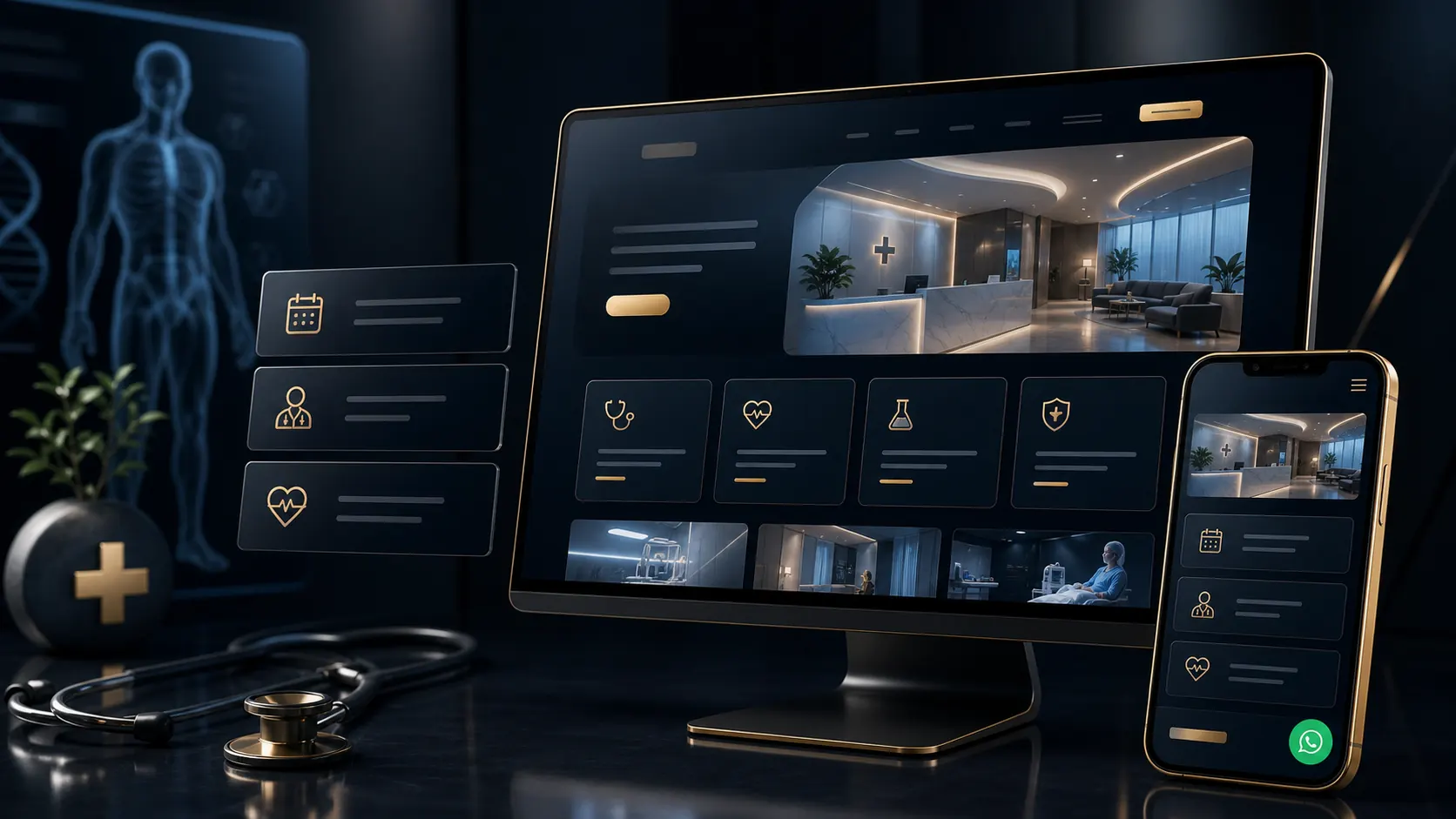 Speciality Clinic Growth Experience premium website concept preview